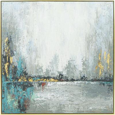 Lakeside Abstract Framed Canvas